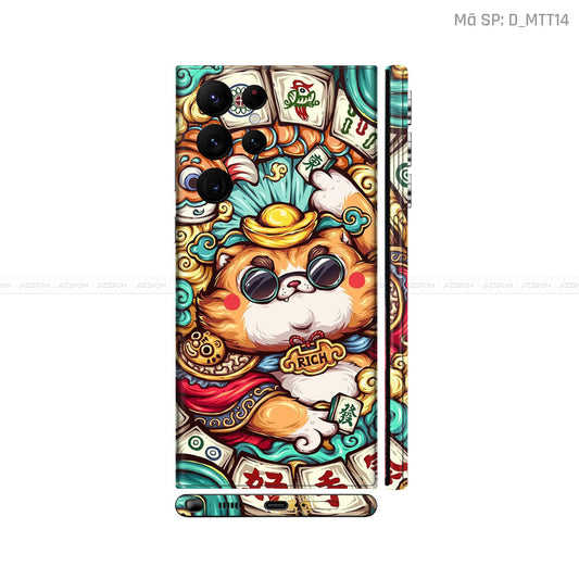 Dán Skin Galaxy S22 Series Hình Mèo Thần Tài | D_MTT14
