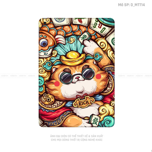 Dán Skin IPad Gen Series Hình Mèo Thần Tài | D_MTT14