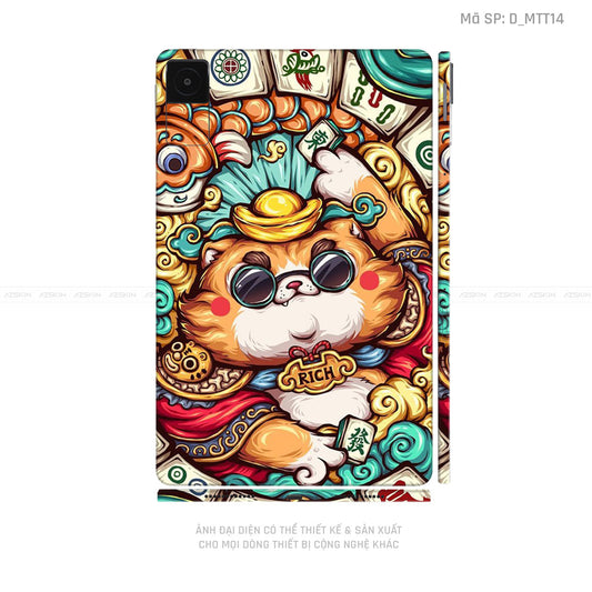 Dán Skin Máy Tính Bảng Xiaomi Mipad Hình Mèo Thần Tài | D_MTT14