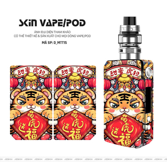 Dán Skin Vape Hình Mèo Thần Tài | D_MTT15