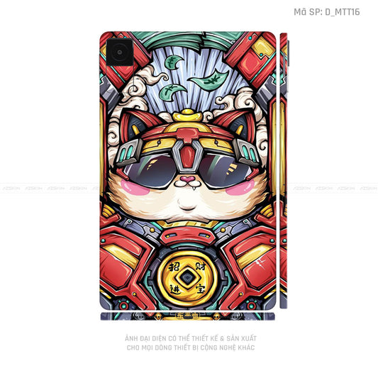 Dán Skin Máy Tính Bảng Xiaomi Mipad Hình Mèo Thần Tài | D_MTT16