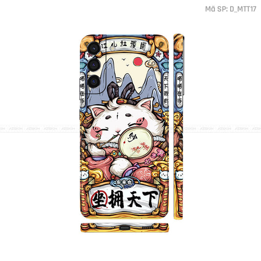 Dán Skin Galaxy S22 Series Hình Mèo Thần Tài | D_MTT17