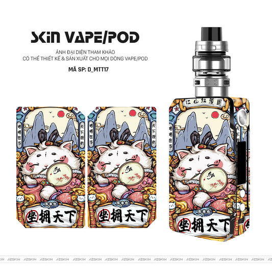 Dán Skin Vape Hình Mèo Thần Tài | D_MTT17