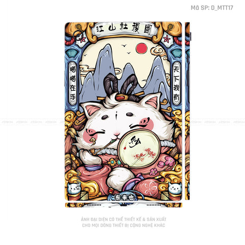 Dán Skin Galaxy Tab A Series Hình Mèo Thần Tài | D_MTT17