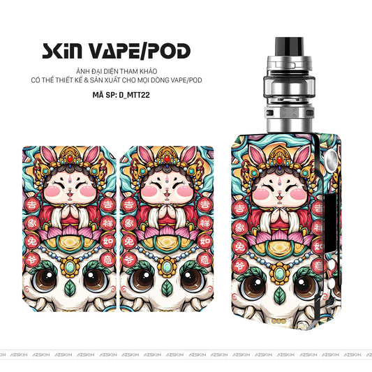 Dán Skin Vape Hình Mèo Thần Tài | D_MTT22