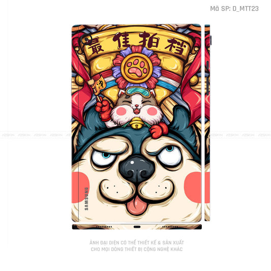 Dán Skin Galaxy Tab A Series Hình Mèo Thần Tài | D_MTT23