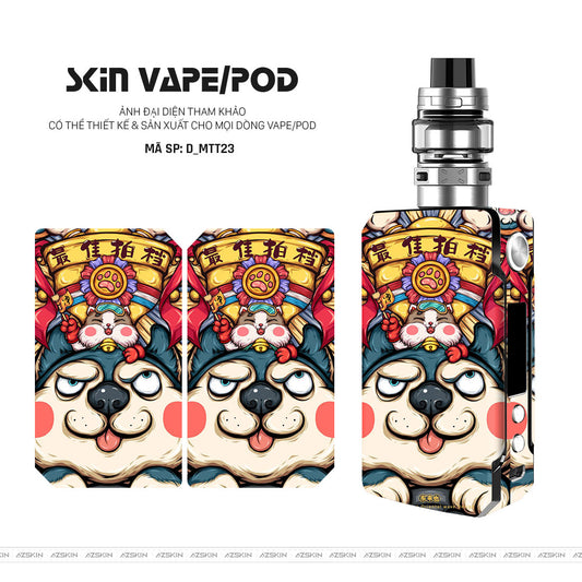 Dán Skin Vape Hình Mèo Thần Tài | D_MTT23