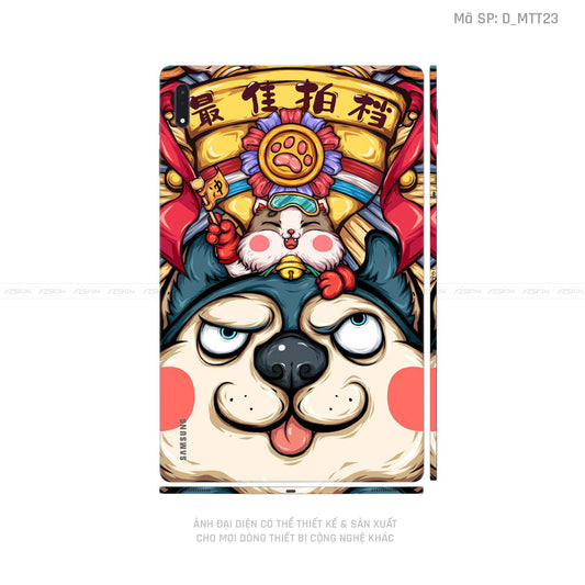 Dán Skin Galaxy Tab S7 Series Hình Mèo Thần Tài | D_MTT23