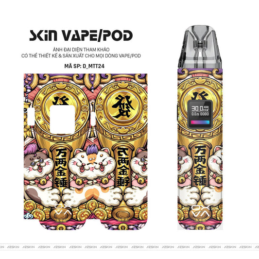 Dán Skin Pod Hình Mèo thần tài | D_MTT25