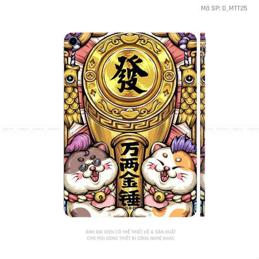 Dán Skin IPad Air Series Hình Mèo Thần Tài | D_MTT25