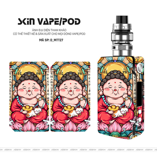 Dán Skin Vape Hình Mèo Thần Tài | D_MTT27