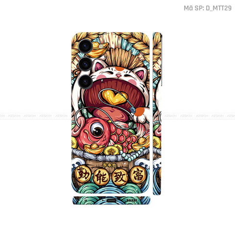 Dán Skin Samsung Galaxy S25 Series Chủ Đề Mèo Thần Tài | D_MTT29