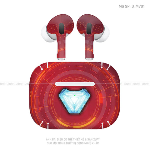 Dán Skin Airpod Pro/ Pro 2 Hình IRonman | D_MV01