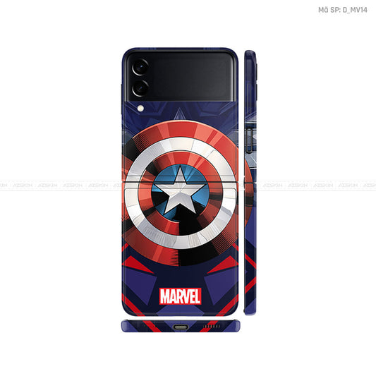 Dán Skin Galaxy Zflip4 Hình Khiên Captain | D_MV14