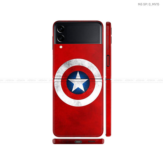 Dán Skin Galaxy Zflip4 Hình Khiên Captain | D_MV15