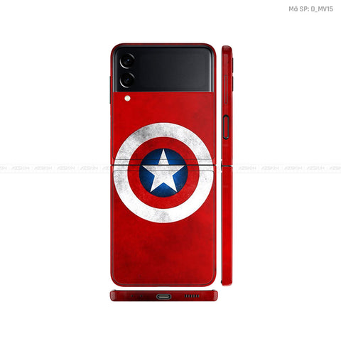 Dán Skin Galaxy Zflip4 Hình Khiên Captain | D_MV15