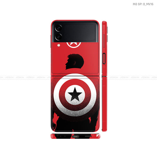 Dán Skin Galaxy Zflip4 Hình Khiên Captain | D_MV16