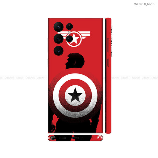 Dán Skin Galaxy S22 Series Hình Khiên Captain | D_MV16