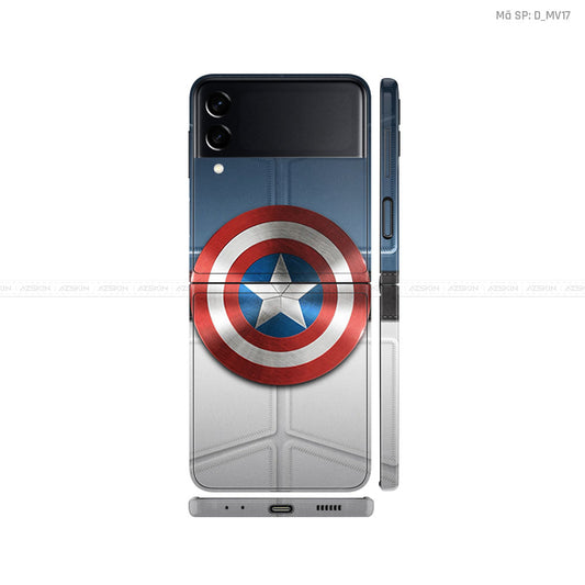 Dán Skin Galaxy Zflip3 Hình Khiên Captain | D_MV17