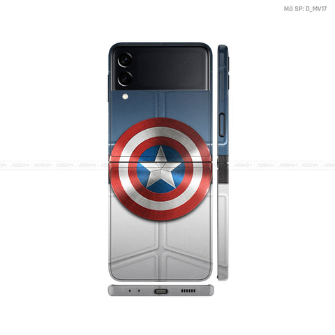 Dán Skin Galaxy Zflip4 Hình Khiên Captain | D_MV17