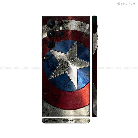 Dán Skin Galaxy S22 Series Hình Khiên Captain | D_MV18