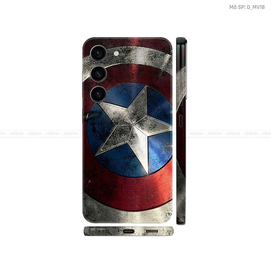 Dán Skin Galaxy S23 Series Khiên Captain | D_MV18