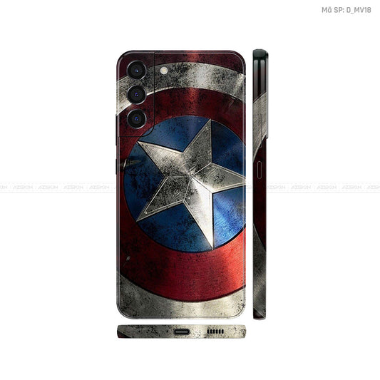 Dán Skin Galaxy S22 Series Hình Khiên Captain | D_MV18