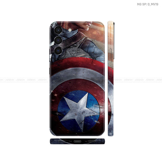Dán Skin Galaxy S22 Series Hình Khiên Captain | D_MV19