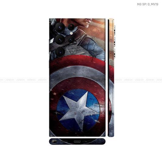 Dán Skin Galaxy S22 Series Hình Khiên Captain | D_MV19