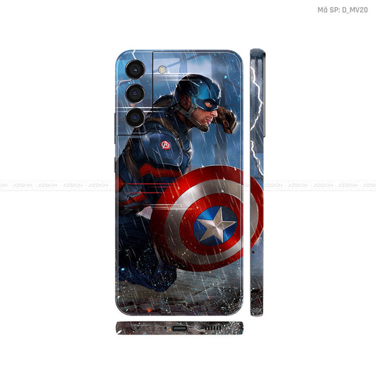 Dán Skin Galaxy S22 Series Hình Khiên Captain | D_MV20