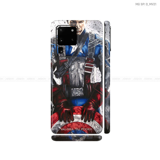 Dán Skin Galaxy S20 Series Hình Marvel Captain America | D_MV21