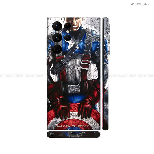 Dán Skin Galaxy S22 Series Hình Khiên Captain | D_MV21