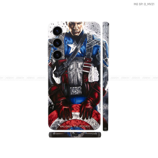 Dán Skin Galaxy S23 Series Khiên Captain | D_MV21