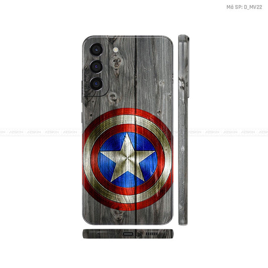Dán Skin Galaxy S22 Series Hình Khiên Captain | D_MV22
