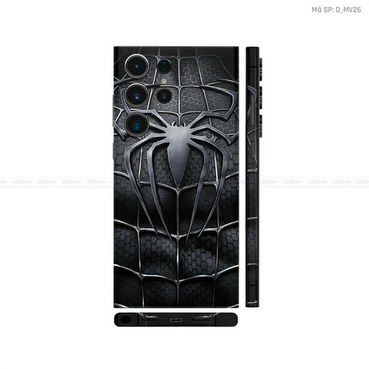 Dán Skin Galaxy S23 Series Hình Spiderman Black | D_MV26