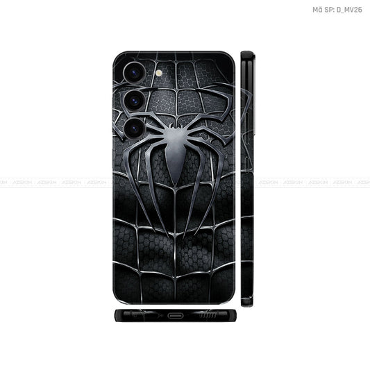 Dán Skin Galaxy S23 Series Hình Spiderman Black | D_MV26
