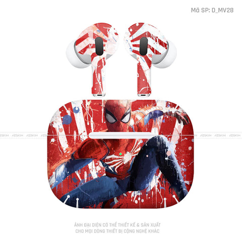 Dán Skin Airpod Pro/ Pro 2 Hình Spiderman | D_MV28