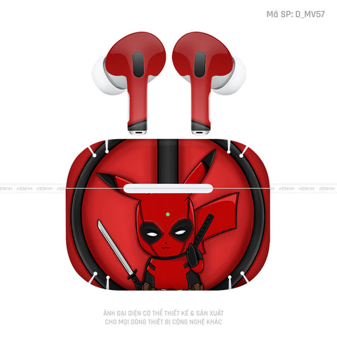 Dán Skin Airpod Pro/ Pro 2 Hình Deadpool | D_MV57