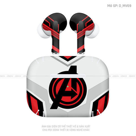 Dán Skin Airpod Pro/ Pro 2 Hình Avenger | D_MV69