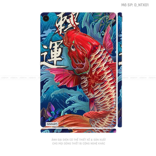 Dán Skin Máy Tính Bảng Lenovo Pad Series Hình Tattoo Cá Chép | D_NTX01