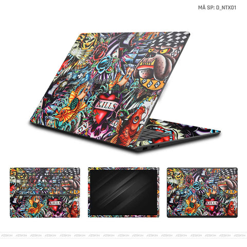 Dán Skin Laptop Gigabyte Hình Nghệ Thuật Xăm | D_NTX01