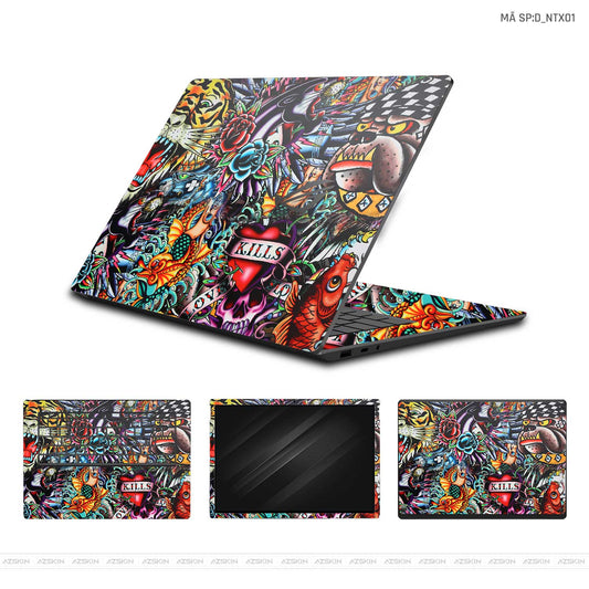 Dán Skin Laptop Asus Hình Nghệ Thuật Xăm | D_NTX01