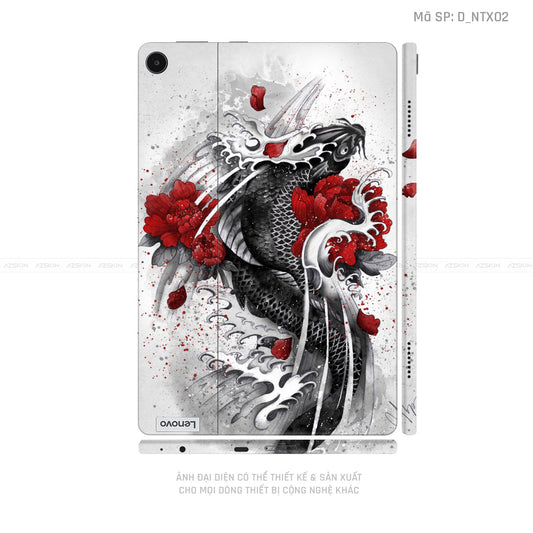 Dán Skin Máy Tính Bảng Lenovo Pad Series Hình Tattoo Cá Chép | D_NTX02