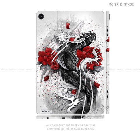 Dán Skin Máy Tính Bảng Lenovo Pad Series Hình Tattoo Cá Chép | D_NTX02