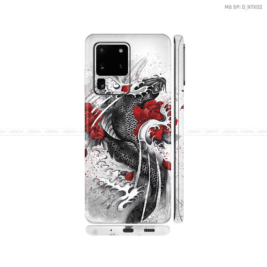 Dán Skin Galaxy S20 Series Hình Nghệ Thuật Xăm Cá Chép | D_NTX02