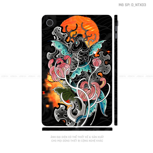 Dán Skin Máy Tính Bảng Oppo Pad Series Hình Tattoo Cá Chép | D_NTX03