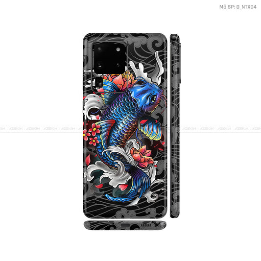 Dán Skin Galaxy S20 Series Hình Nghệ Thuật Xăm Cá Chép | D_NTX04