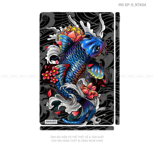 Dán Skin Máy Tính Bảng Lenovo Pad Series Hình Tattoo Cá Chép | D_NTX04