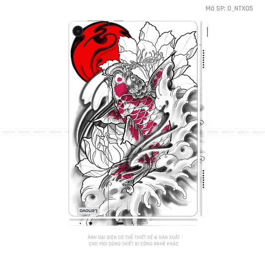 Dán Skin Máy Tính Bảng Lenovo Pad Series Hình Tattoo Cá Chép | D_NTX05