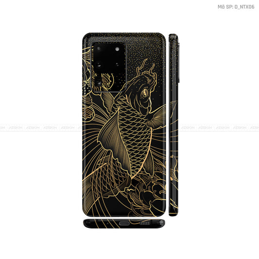 Dán Skin Galaxy S20 Series Hình Nghệ Thuật Xăm Cá Chép | D_NTX06